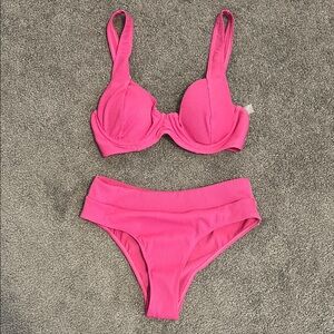 SHEIN Hot Pink Bikini Set